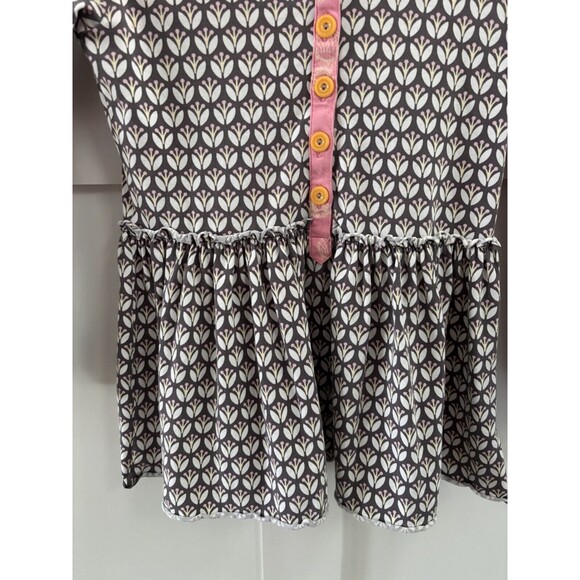 Girls Matilda Jane Paint By Numbers Ruffle Blouse Long Top Pink Brown Floral 8 - Picture 5 of 7